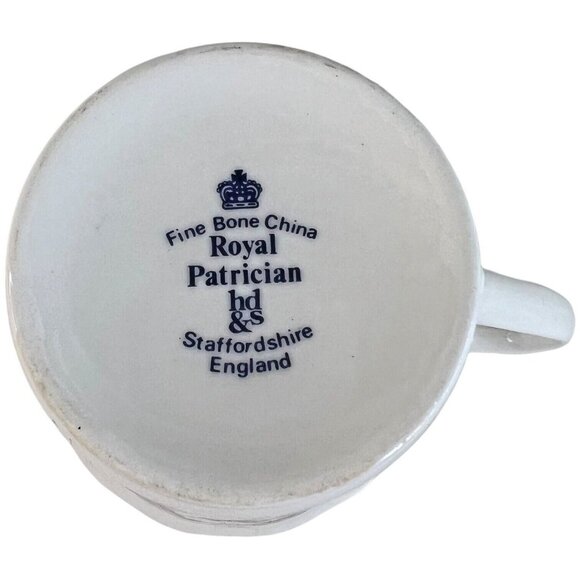 2 Royal Patrician Fine Bone China Mugs Pink & Purple Pansies Staffordshire bd&s - Picture 7 of 15